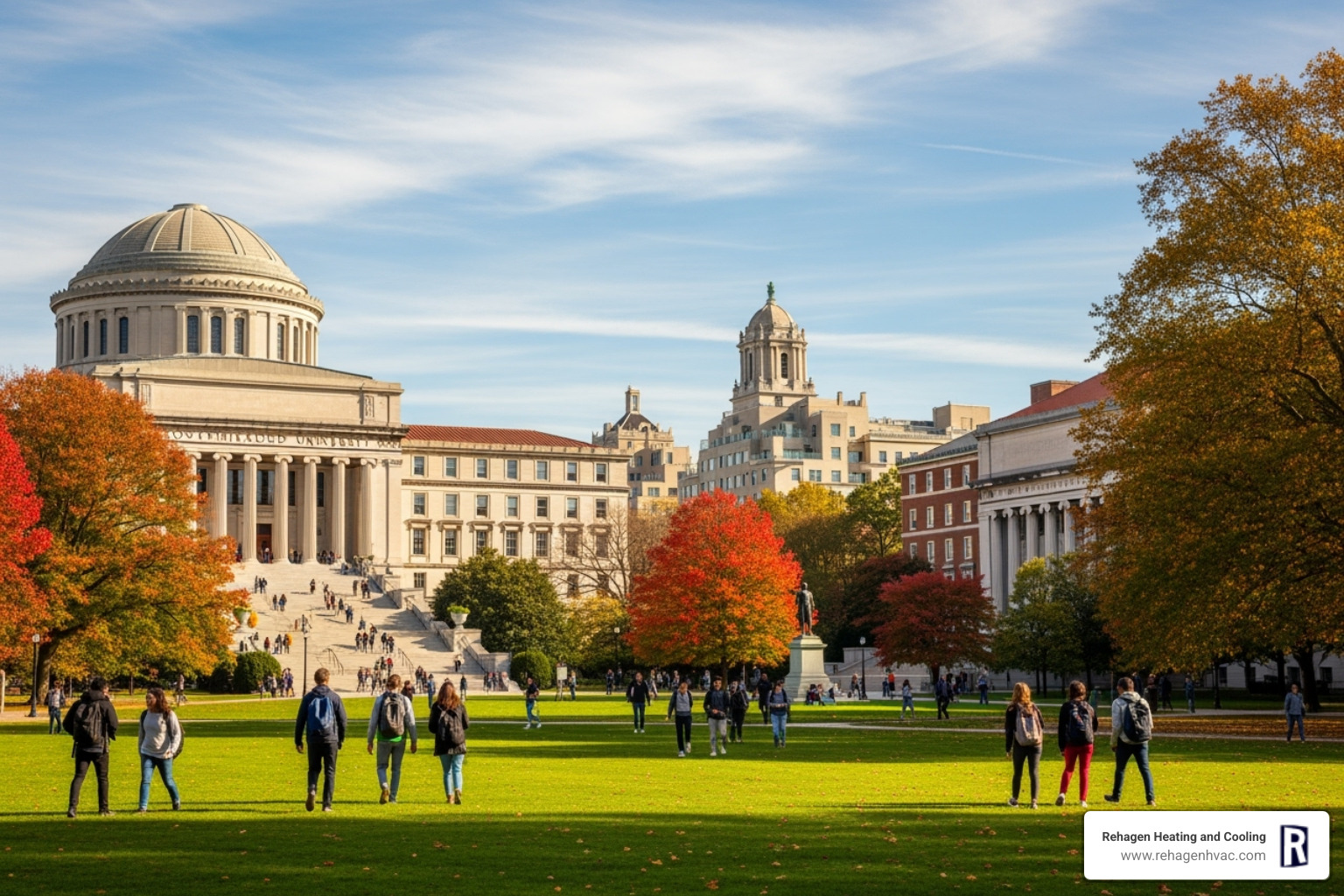 Image of Columbia University's campus or the Knox Hall building - geothermal energy systems columbia Image of Columbia University's campus or the Knox Hall building - geothermal energy systems columbia